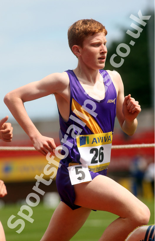 Liam Emmett (Durham) Junior Boys 1500 metres, 2011 Aviva English Schools' 81st Track and Field Championships, Gateshead International Stadium